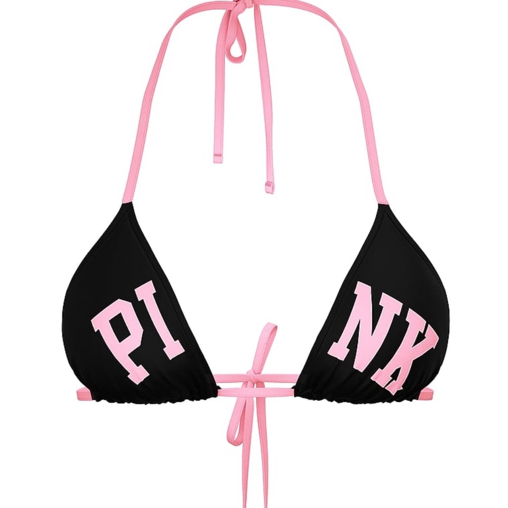 Black and Pink Bikini Top